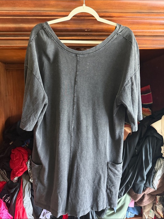Double Zero Pants - Washed Black Short Sleeve Shorts Romper one piece with Pockets Large like new